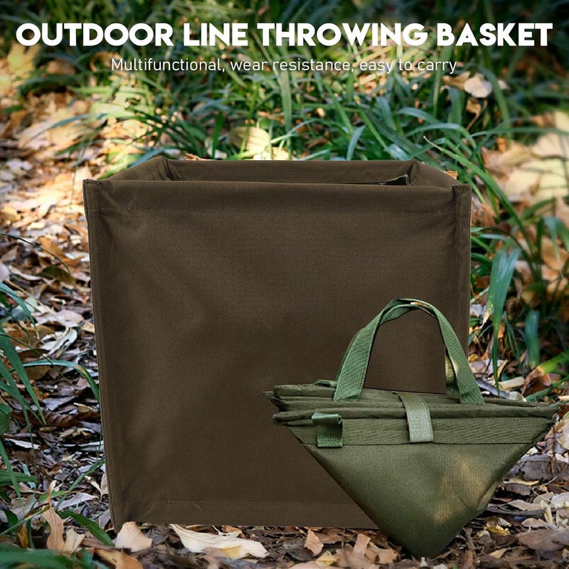 Sorandy Arborist Throw Line Storage Cube, 33l Large Capacity Oxford Cloth Arborist Throw Bag, Foldable Rope Bag | Arborist Equipment | Lineman Climbing Gear for Picnic Camping BBQ (Green) - Image 2